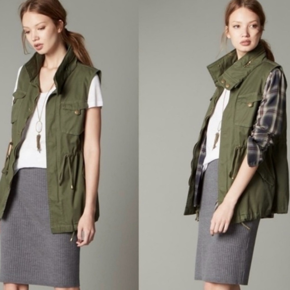Anthropologie Olive Green Women's Vest